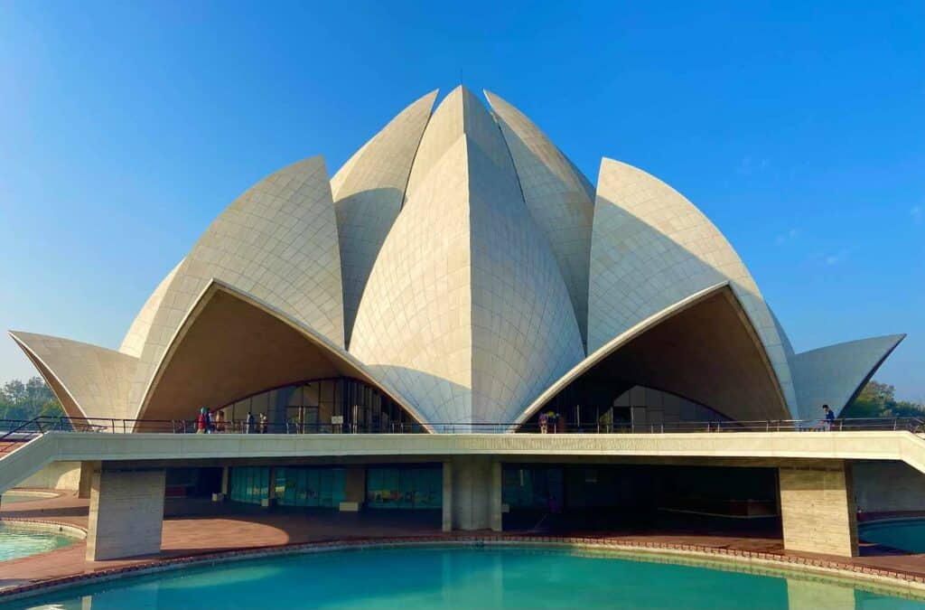 Lotus temple is one of the best places to visit in Delhi.